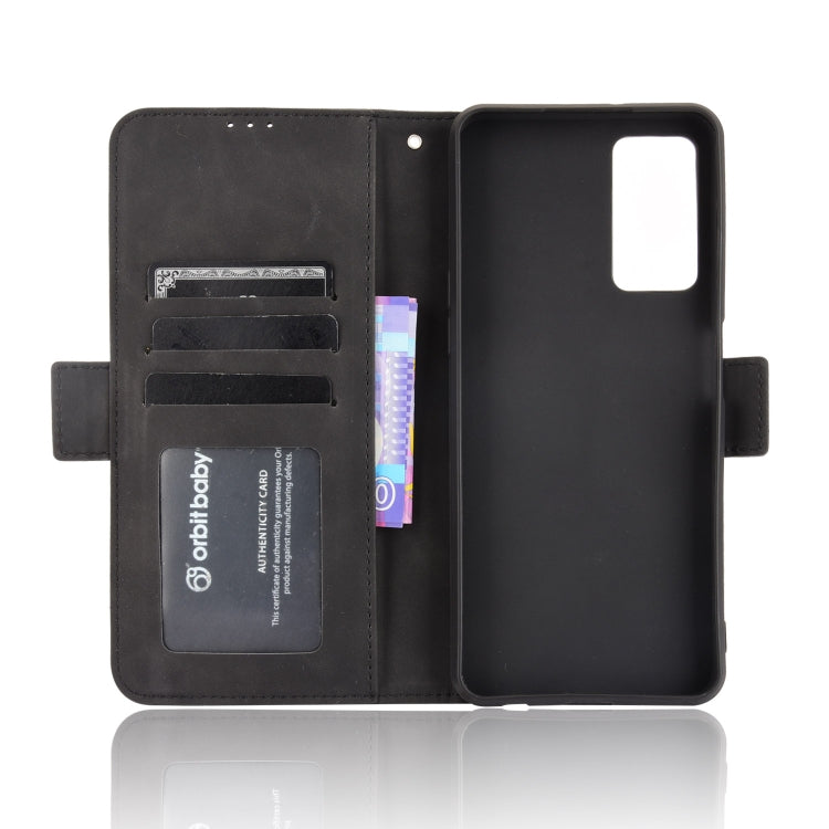 For T-Mobile REVVL V+ 5G Skin Feel Calf Pattern Horizontal Flip Leather Case with Holder & Card Slots & Photo Frame