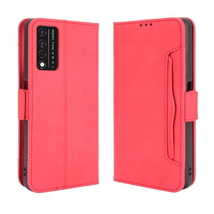 For T-Mobile REVVL V+ 5G Skin Feel Calf Pattern Horizontal Flip Leather Case with Holder & Card Slots & Photo Frame