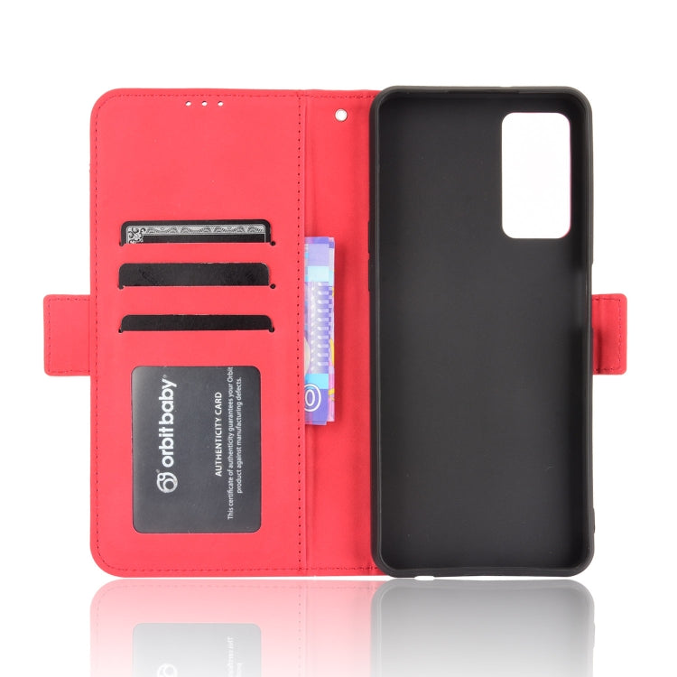 For T-Mobile REVVL V+ 5G Skin Feel Calf Pattern Horizontal Flip Leather Case with Holder & Card Slots & Photo Frame