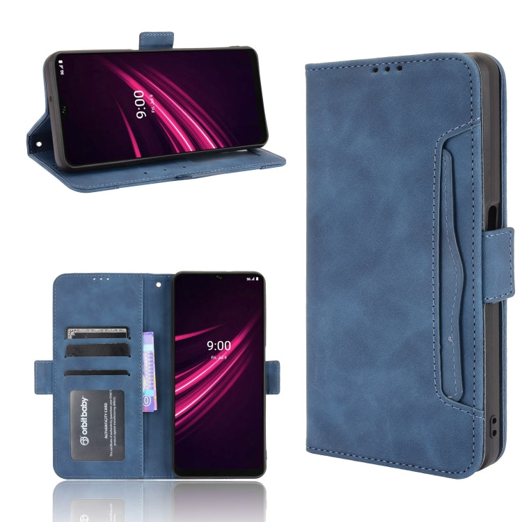 For T-Mobile REVVL V+ 5G Skin Feel Calf Pattern Horizontal Flip Leather Case with Holder & Card Slots & Photo Frame