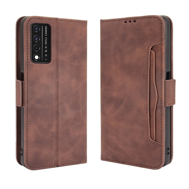 For T-Mobile REVVL V+ 5G Skin Feel Calf Pattern Horizontal Flip Leather Case with Holder & Card Slots & Photo Frame