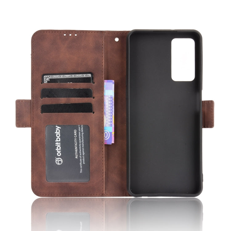For T-Mobile REVVL V+ 5G Skin Feel Calf Pattern Horizontal Flip Leather Case with Holder & Card Slots & Photo Frame
