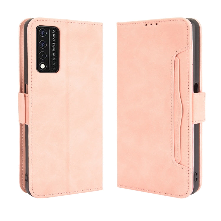 For T-Mobile REVVL V+ 5G Skin Feel Calf Pattern Horizontal Flip Leather Case with Holder & Card Slots & Photo Frame