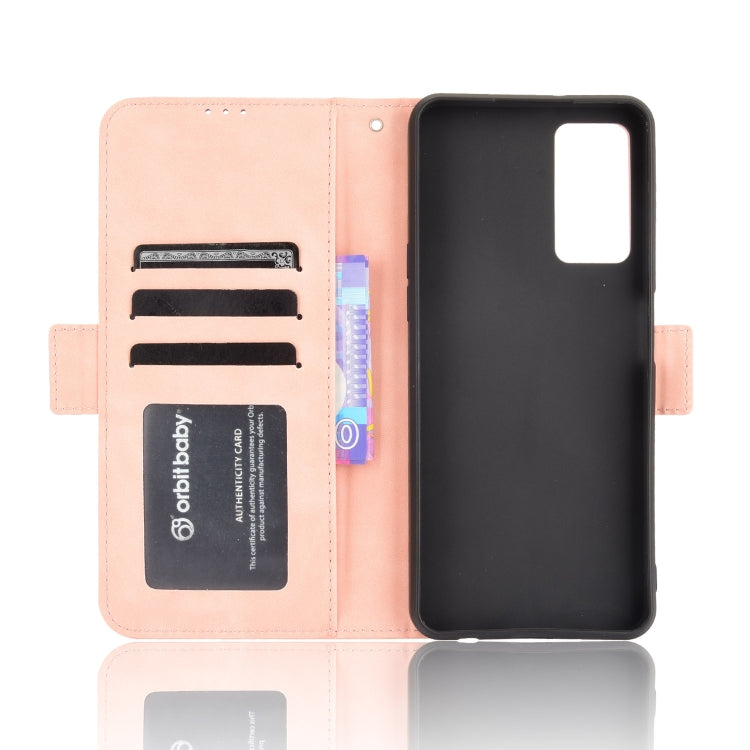 For T-Mobile REVVL V+ 5G Skin Feel Calf Pattern Horizontal Flip Leather Case with Holder & Card Slots & Photo Frame