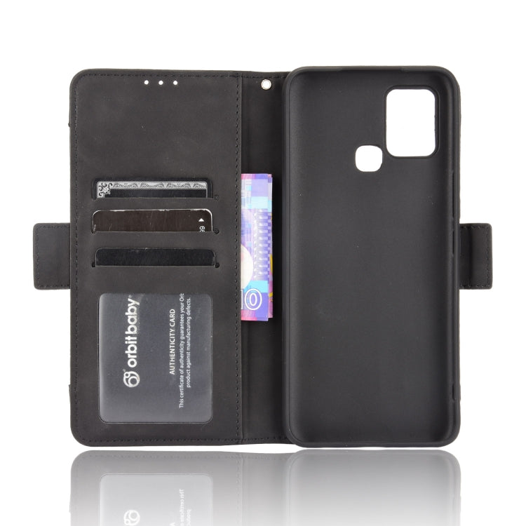 For Infinix Hot 10s/10s NFC/10T Skin Feel Calf Pattern Horizontal Flip Leather Case with Holder & Card Slots & Photo Frame