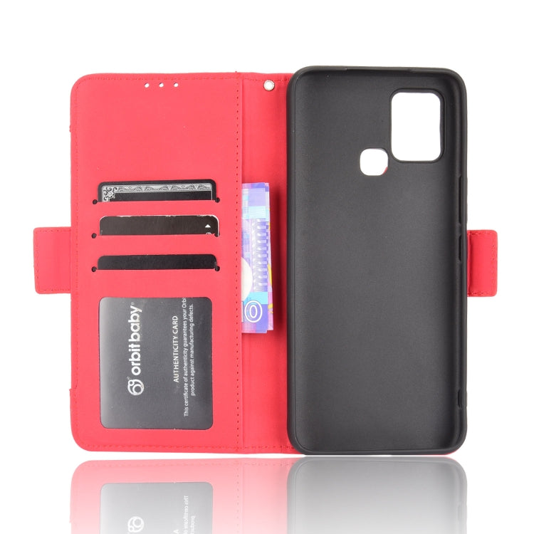 For Infinix Hot 10s/10s NFC/10T Skin Feel Calf Pattern Horizontal Flip Leather Case with Holder & Card Slots & Photo Frame