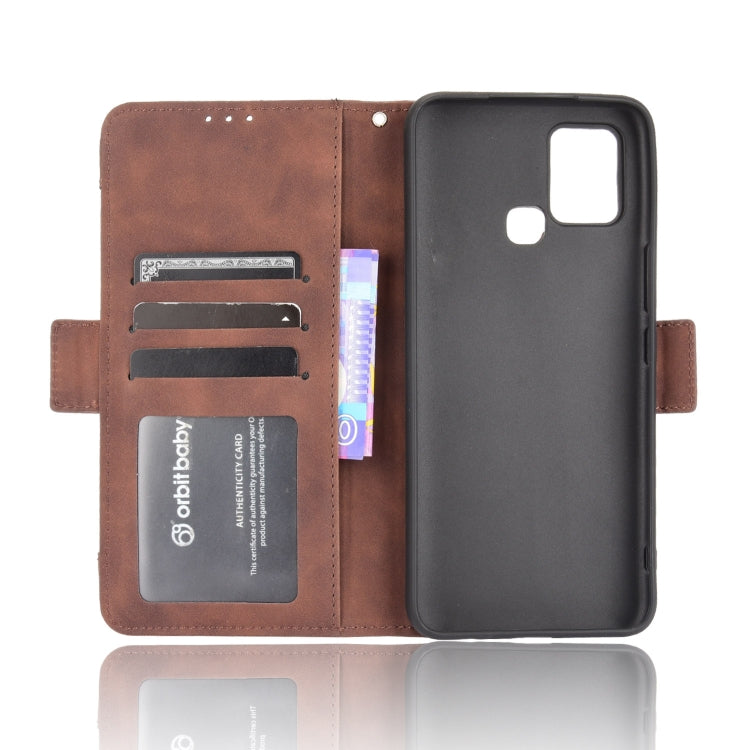 For Infinix Hot 10s/10s NFC/10T Skin Feel Calf Pattern Horizontal Flip Leather Case with Holder & Card Slots & Photo Frame