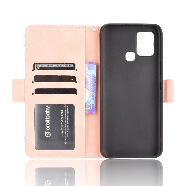 For Infinix Hot 10s/10s NFC/10T Skin Feel Calf Pattern Horizontal Flip Leather Case with Holder & Card Slots & Photo Frame