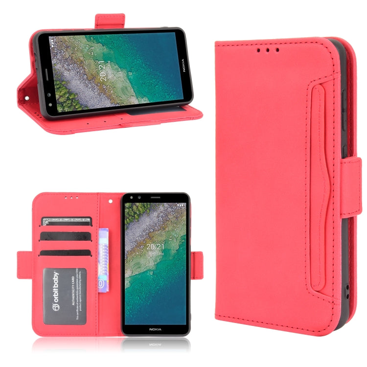 For Nokia C01 Plus Skin Feel Calf Pattern Horizontal Flip Leather Case with Holder & Card Slots & Photo Frame