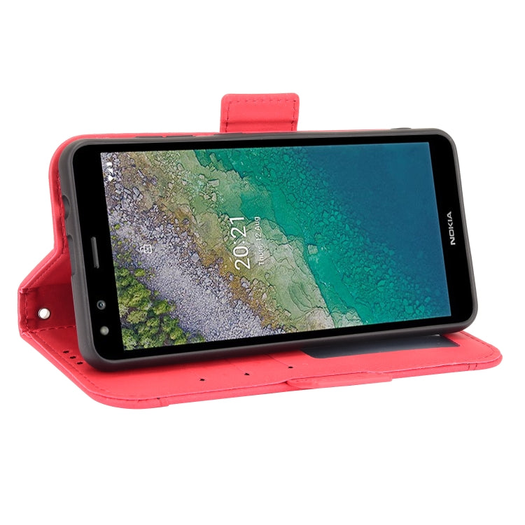 For Nokia C01 Plus Skin Feel Calf Pattern Horizontal Flip Leather Case with Holder & Card Slots & Photo Frame