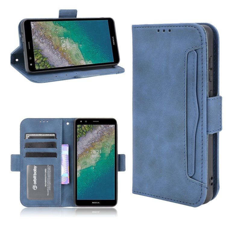 For Nokia C01 Plus Skin Feel Calf Pattern Horizontal Flip Leather Case with Holder & Card Slots & Photo Frame