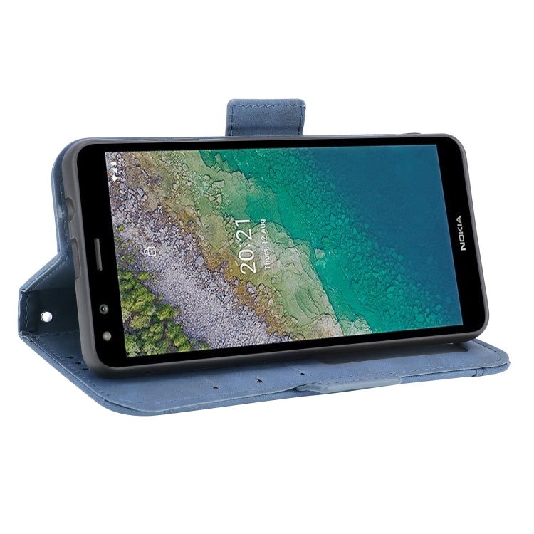 For Nokia C01 Plus Skin Feel Calf Pattern Horizontal Flip Leather Case with Holder & Card Slots & Photo Frame