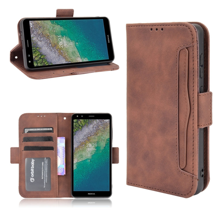 For Nokia C01 Plus Skin Feel Calf Pattern Horizontal Flip Leather Case with Holder & Card Slots & Photo Frame