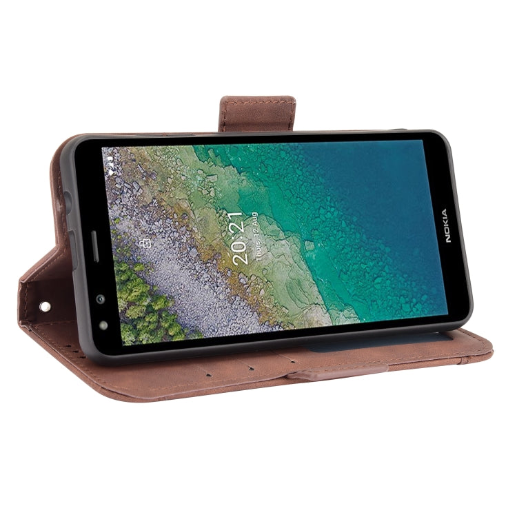 For Nokia C01 Plus Skin Feel Calf Pattern Horizontal Flip Leather Case with Holder & Card Slots & Photo Frame