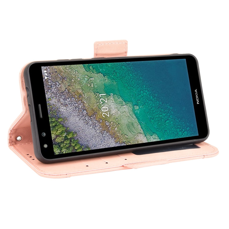 For Nokia C01 Plus Skin Feel Calf Pattern Horizontal Flip Leather Case with Holder & Card Slots & Photo Frame