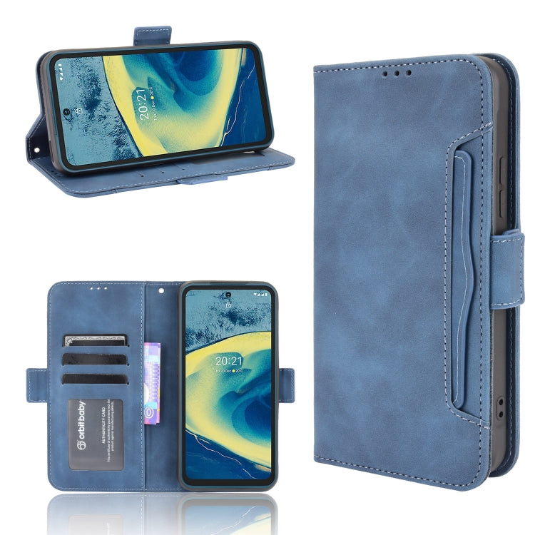 For Nokia XR20 Skin Feel Calf Pattern Horizontal Flip Leather Case with Holder & Card Slots & Photo Frame