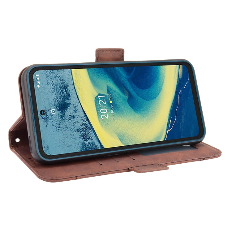 For Nokia XR20 Skin Feel Calf Pattern Horizontal Flip Leather Case with Holder & Card Slots & Photo Frame