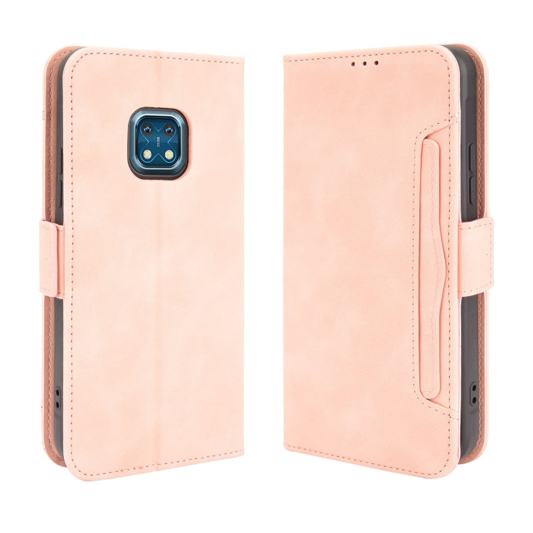 For Nokia XR20 Skin Feel Calf Pattern Horizontal Flip Leather Case with Holder & Card Slots & Photo Frame