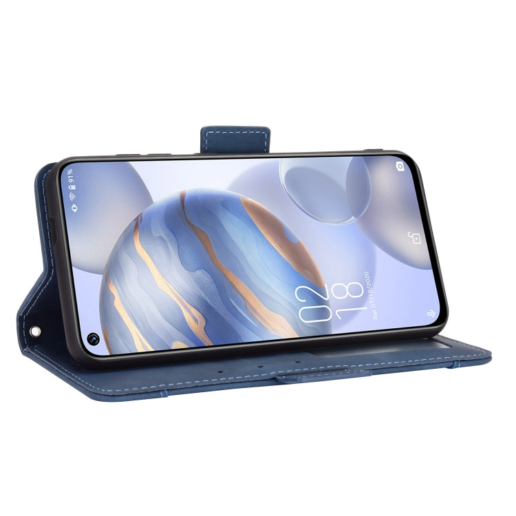 For Oukitel C21/C21 Pro Skin Feel Calf Pattern Horizontal Flip Leather Case with Holder & Card Slots & Photo Frame