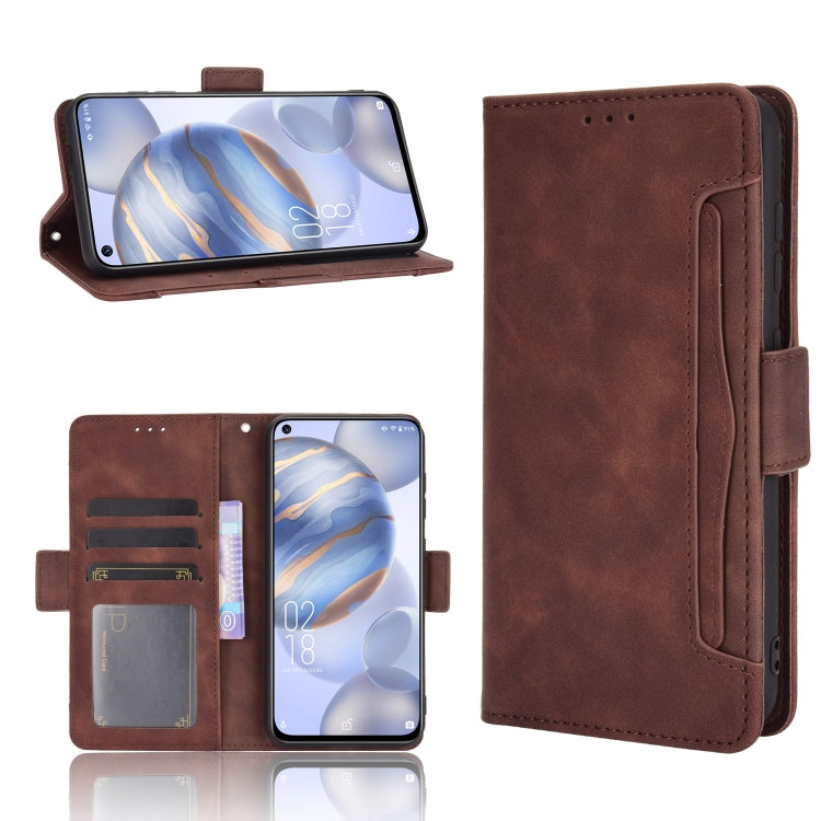 For Oukitel C21/C21 Pro Skin Feel Calf Pattern Horizontal Flip Leather Case with Holder & Card Slots & Photo Frame