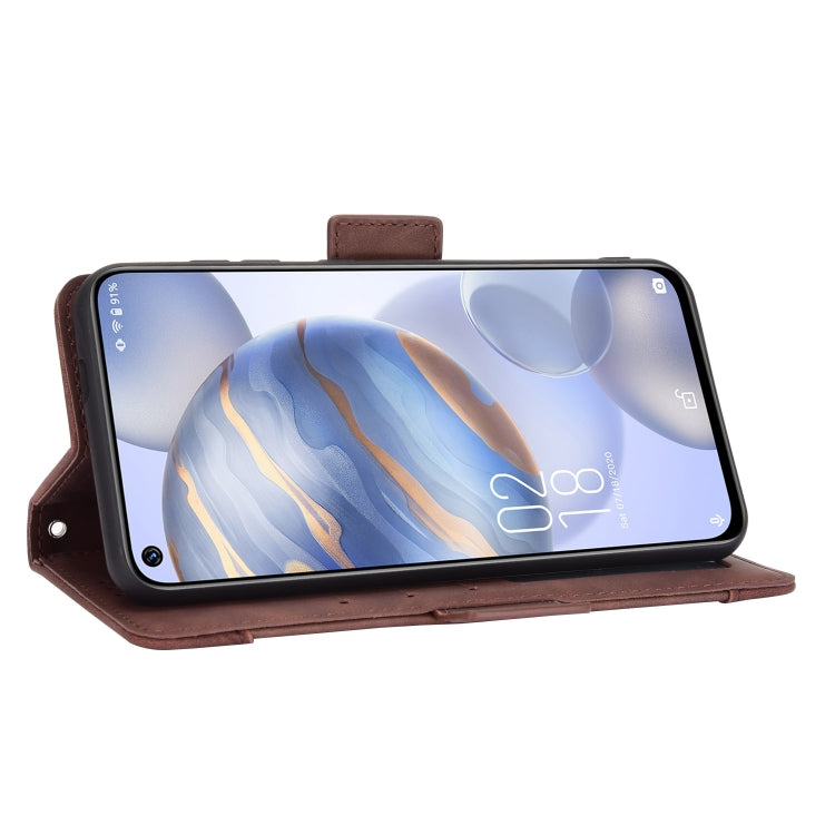 For Oukitel C21/C21 Pro Skin Feel Calf Pattern Horizontal Flip Leather Case with Holder & Card Slots & Photo Frame