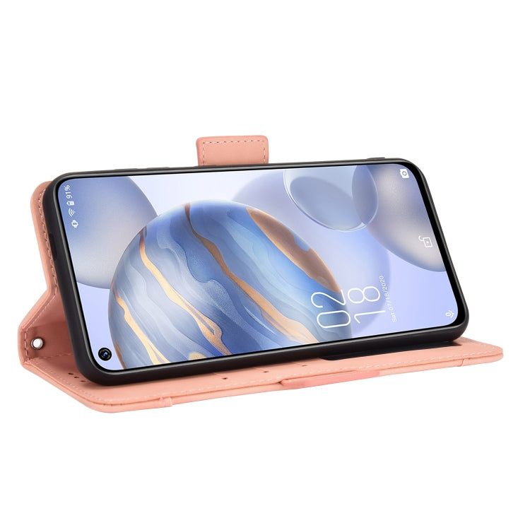 For Oukitel C21/C21 Pro Skin Feel Calf Pattern Horizontal Flip Leather Case with Holder & Card Slots & Photo Frame