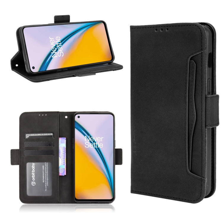 For OnePlus Nord 2 5G Skin Feel Calf Pattern Horizontal Flip Leather Case with Holder & Card Slots & Photo Frame