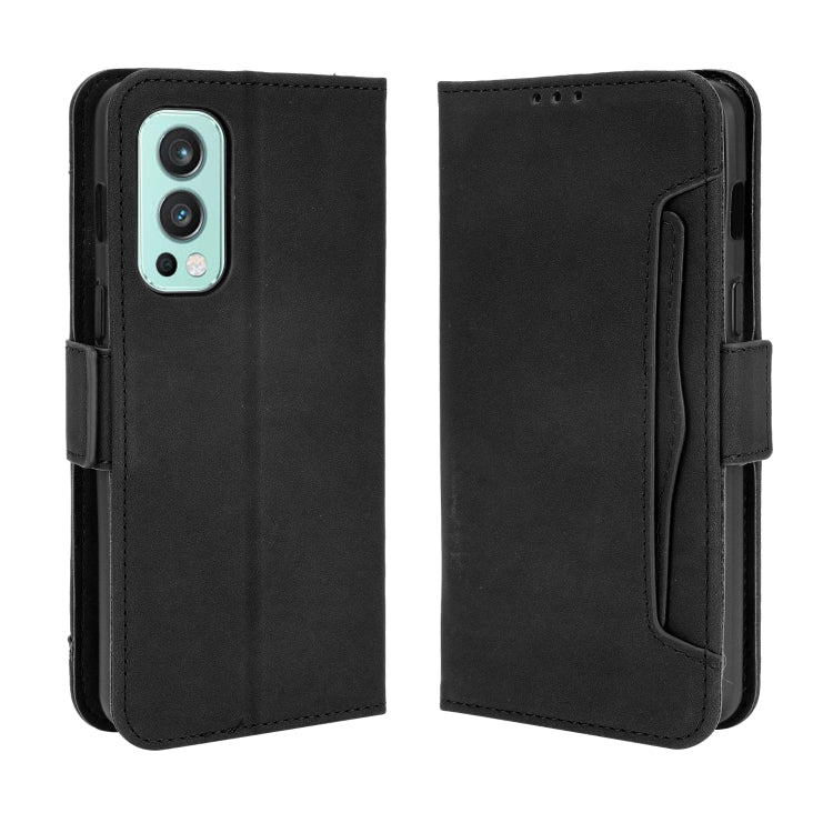 For OnePlus Nord 2 5G Skin Feel Calf Pattern Horizontal Flip Leather Case with Holder & Card Slots & Photo Frame