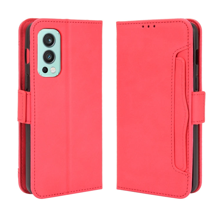 For OnePlus Nord 2 5G Skin Feel Calf Pattern Horizontal Flip Leather Case with Holder & Card Slots & Photo Frame
