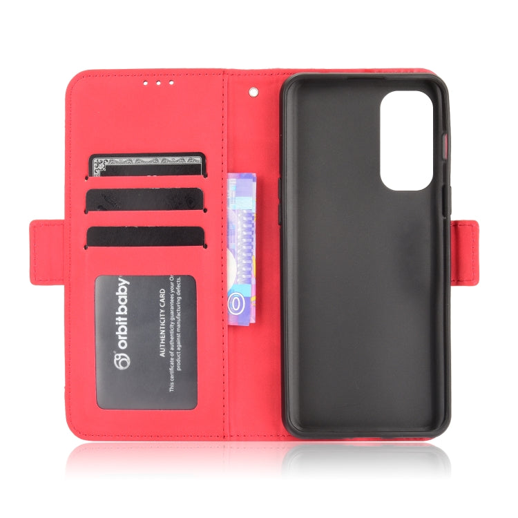 For OnePlus Nord 2 5G Skin Feel Calf Pattern Horizontal Flip Leather Case with Holder & Card Slots & Photo Frame