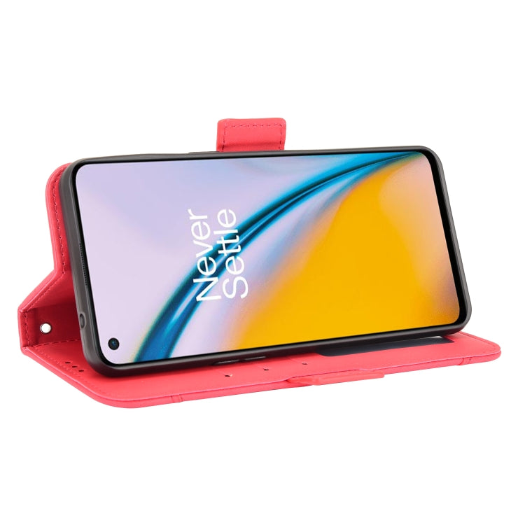 For OnePlus Nord 2 5G Skin Feel Calf Pattern Horizontal Flip Leather Case with Holder & Card Slots & Photo Frame