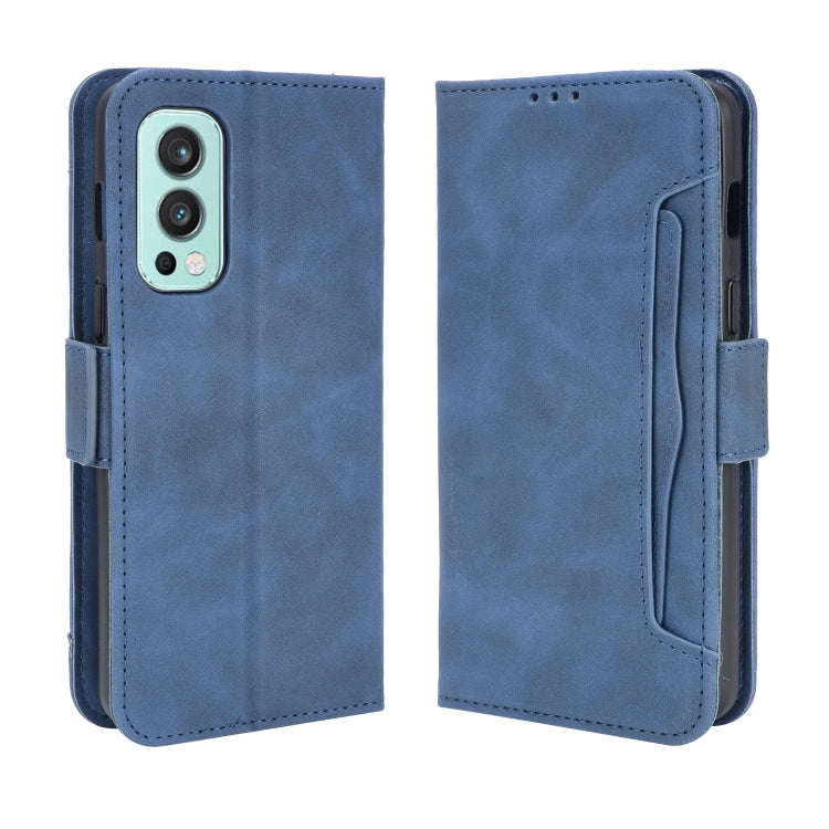 For OnePlus Nord 2 5G Skin Feel Calf Pattern Horizontal Flip Leather Case with Holder & Card Slots & Photo Frame