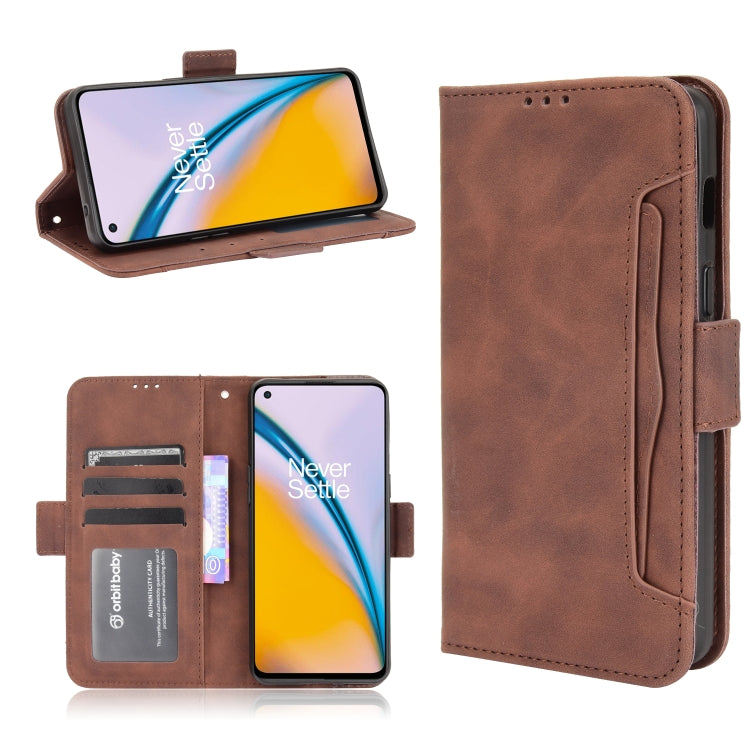 For OnePlus Nord 2 5G Skin Feel Calf Pattern Horizontal Flip Leather Case with Holder & Card Slots & Photo Frame