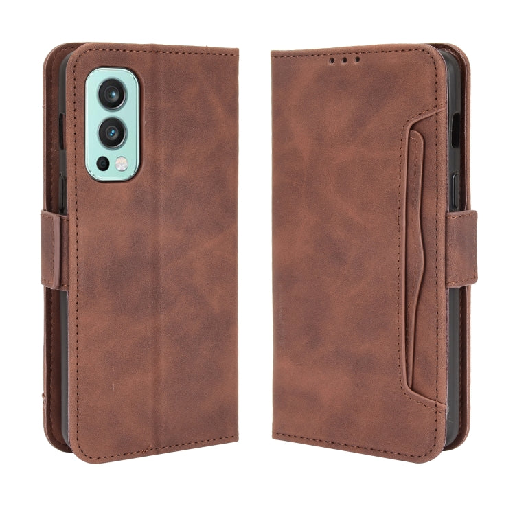 For OnePlus Nord 2 5G Skin Feel Calf Pattern Horizontal Flip Leather Case with Holder & Card Slots & Photo Frame
