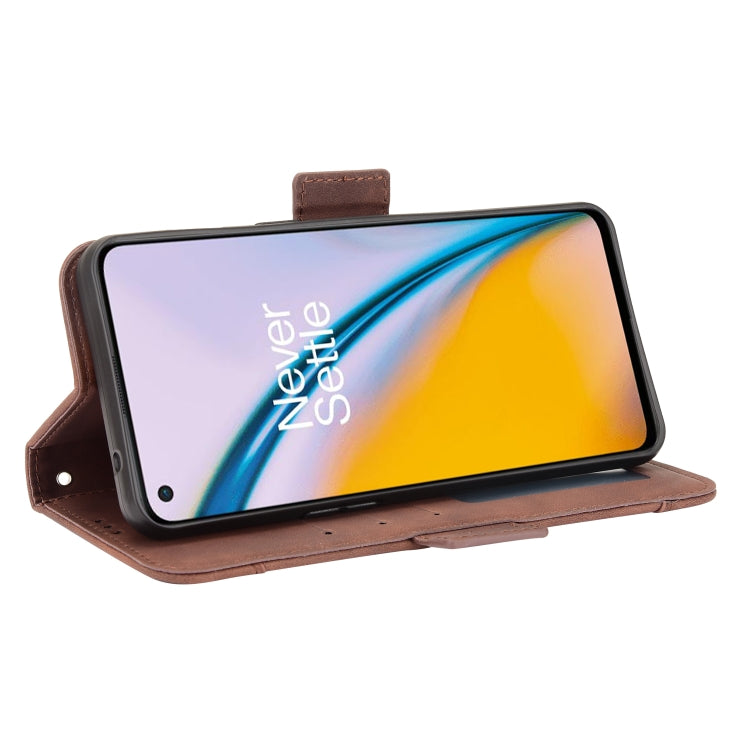 For OnePlus Nord 2 5G Skin Feel Calf Pattern Horizontal Flip Leather Case with Holder & Card Slots & Photo Frame