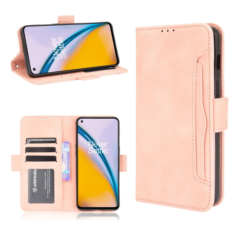 For OnePlus Nord 2 5G Skin Feel Calf Pattern Horizontal Flip Leather Case with Holder & Card Slots & Photo Frame