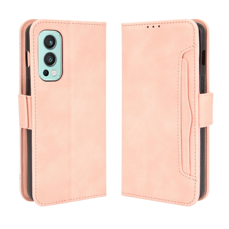For OnePlus Nord 2 5G Skin Feel Calf Pattern Horizontal Flip Leather Case with Holder & Card Slots & Photo Frame