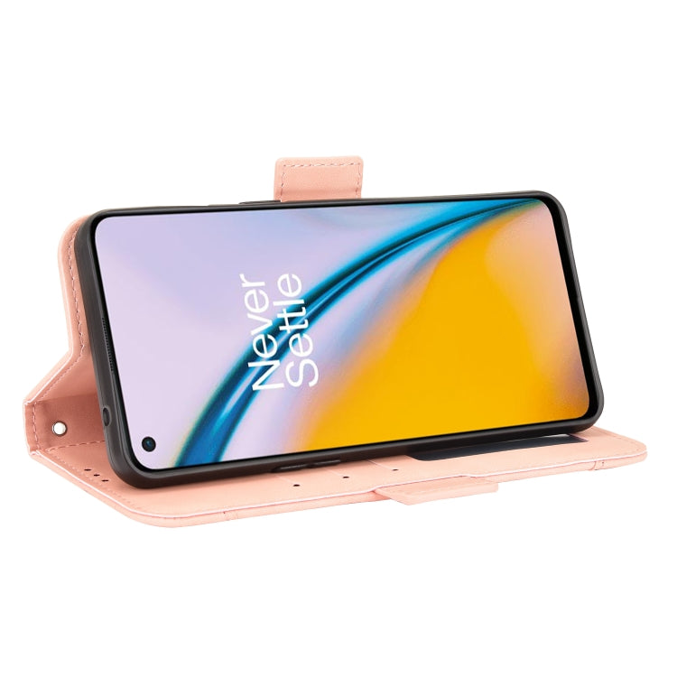 For OnePlus Nord 2 5G Skin Feel Calf Pattern Horizontal Flip Leather Case with Holder & Card Slots & Photo Frame