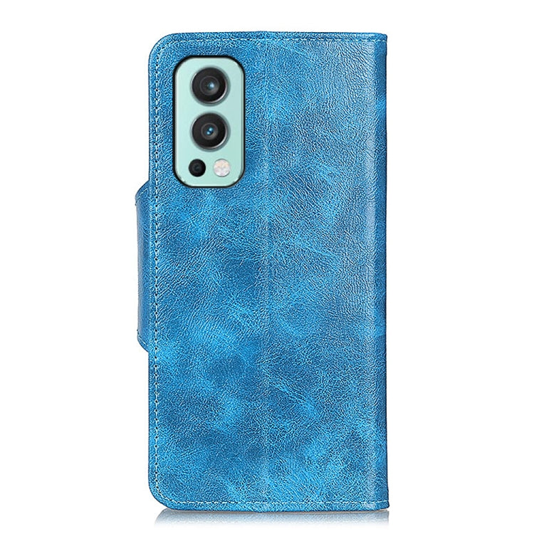 For OnePlus Nord 2 5G Crazy Horse Texture Horizontal Flip Leather Case with Holder & 6-Card Slots & Wallet