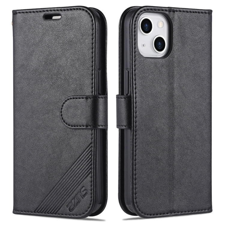 For iPhone 13 AZNS Sheepskin Texture Horizontal Flip Leather Case with Holder & Card Slots & Wallet