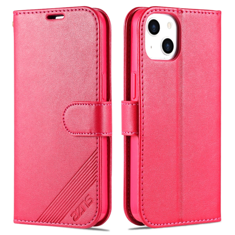 For iPhone 13 AZNS Sheepskin Texture Horizontal Flip Leather Case with Holder & Card Slots & Wallet