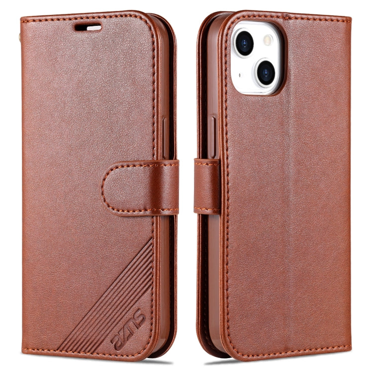 For iPhone 13 AZNS Sheepskin Texture Horizontal Flip Leather Case with Holder & Card Slots & Wallet
