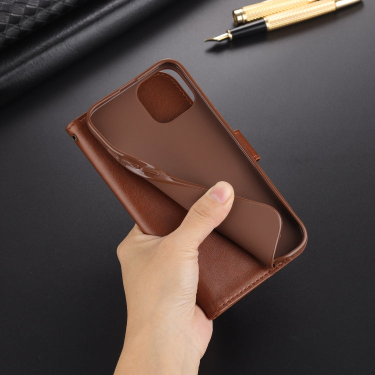 For iPhone 13 mini AZNS Sheepskin Texture Horizontal Flip Leather Case with Holder & Card Slots & Wallet