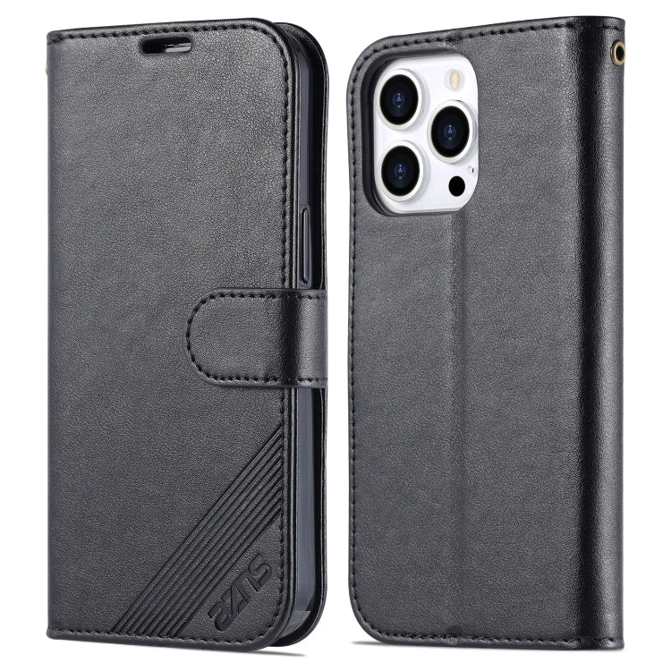 For iPhone 13 Pro AZNS Sheepskin Texture Horizontal Flip Leather Case with Holder & Card Slots & Wallet
