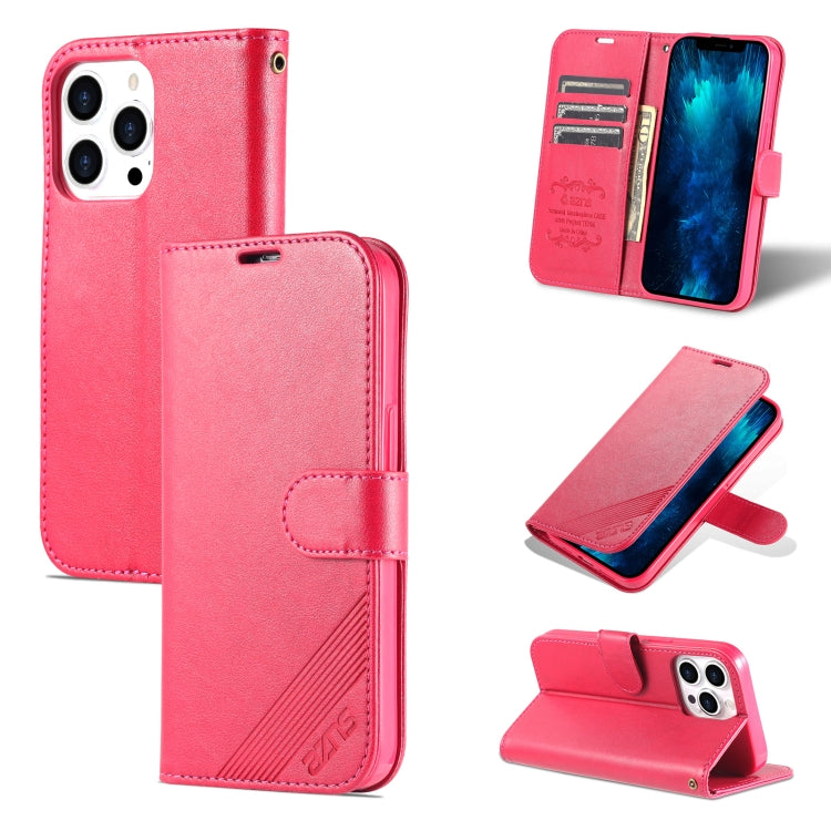 For iPhone 13 Pro AZNS Sheepskin Texture Horizontal Flip Leather Case with Holder & Card Slots & Wallet