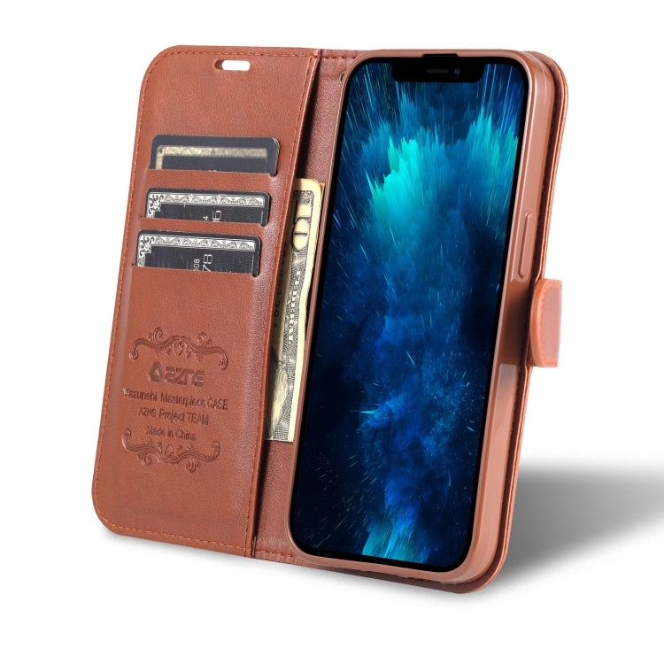 For iPhone 13 Pro AZNS Sheepskin Texture Horizontal Flip Leather Case with Holder & Card Slots & Wallet