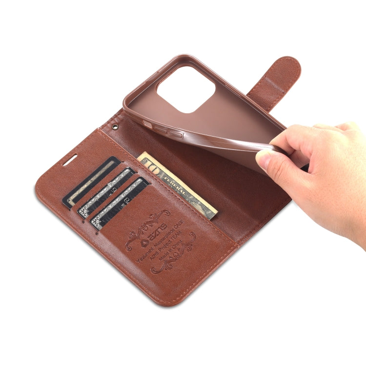 For iPhone 13 Pro AZNS Sheepskin Texture Horizontal Flip Leather Case with Holder & Card Slots & Wallet