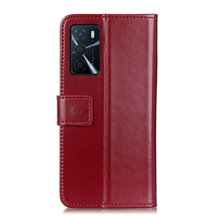 For OPPO A16 3-Color Pearl Texture Magnetic Buckle Horizontal Flip PU Leather Case with Card Slots & Wallet & Holder