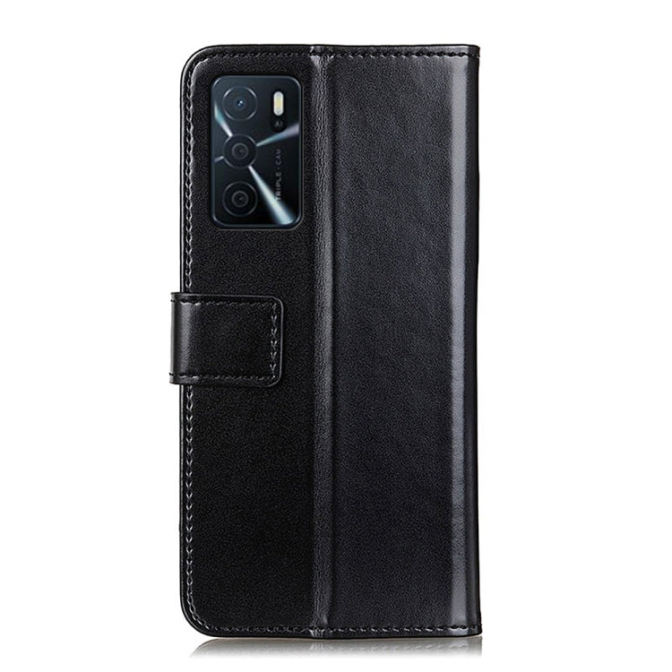 For OPPO A16 3-Color Pearl Texture Magnetic Buckle Horizontal Flip PU Leather Case with Card Slots & Wallet & Holder