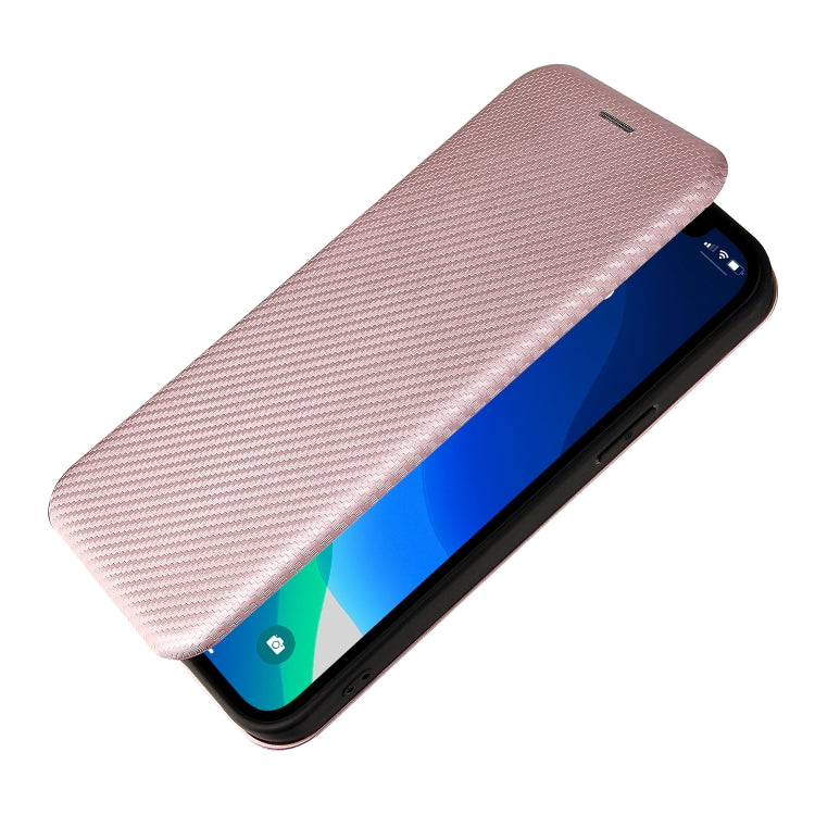 For iPhone 13 Pro Max Carbon Fiber Texture Horizontal Flip TPU + PC + PU Leather Case with Card Slot